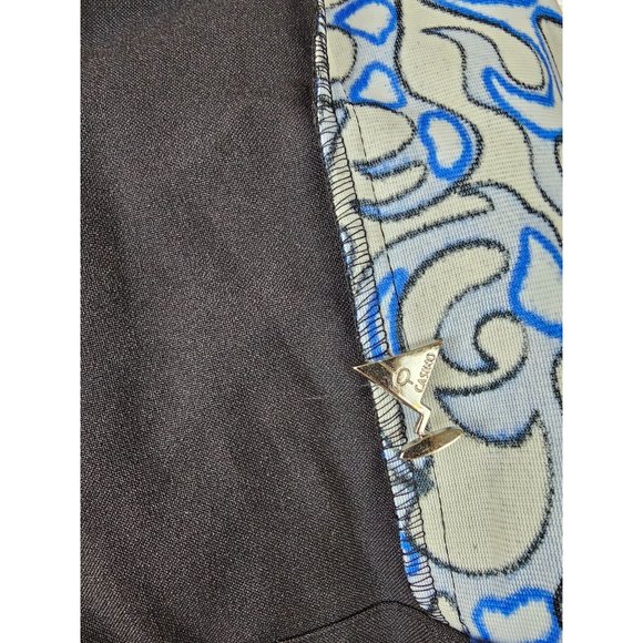 Classic Casino Wear Velour Blue Flame Martini Glass Button Rockabilly Shirt *NEW - Picture 8 of 10